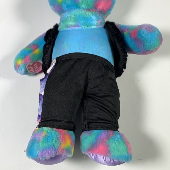 Build A Bear Tie Dye Bunny 21" Plush BAB Blue Purple Pink Stuffed Animal Rabbit - Picture 3 of 11